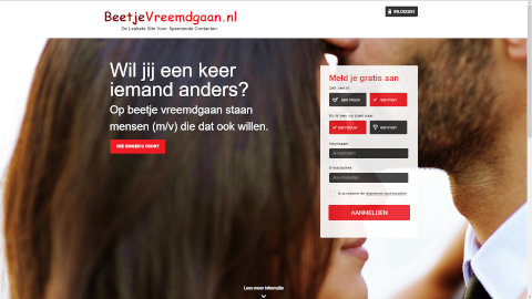 Overspel site beetjevreemdgaan.nl